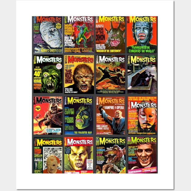 Famous Monsters Collage Series 3 Wall Art by Starbase79